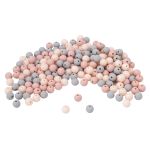 Бусины пластик ⌀8 мм, 50 г, микс цвета, матовые, круглые, Astra&Craft (бежево-серый), 1AL139-2