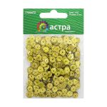 Пайетки граненые 6 мм, упак. 10 гр, Астра, А20 золото голограмма, уп.10 шт