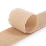 Лента контактная липучка (велкро) пришивная 40 мм / 25 метров, 039 т.бежевый, Gamma, ПАРА (крючок+петля), качество "B"