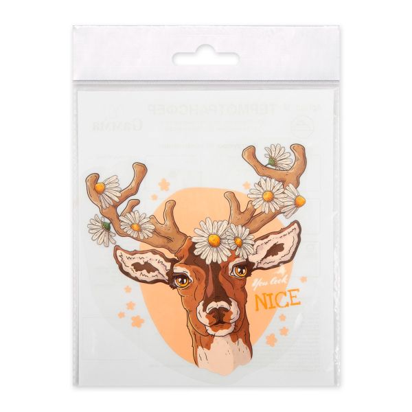 Термотрансфер M №02, 1 шт, M-212 олень 16х16 см, Gamma 