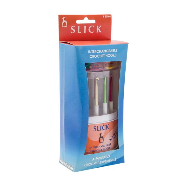 Набор вязальных крючков Pony 2.0, 2.5, 3.0, 3.5, 4.0, 4.5, 5.0, 6.0 мм с маркерами в пластиковом тубусе, 57001