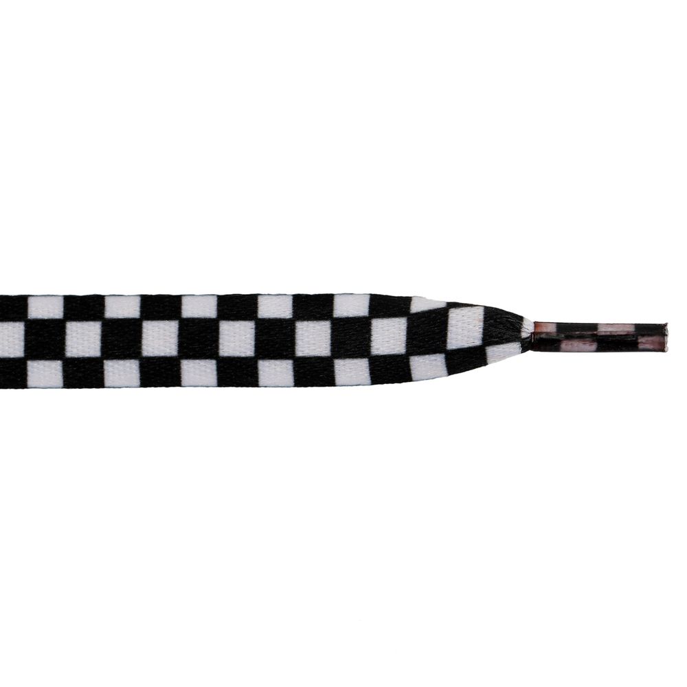 Шнурки 10 мм, 120 см, 1 пар(a), №05 бело-черный (шахматы), Gamma SHL-01/01
