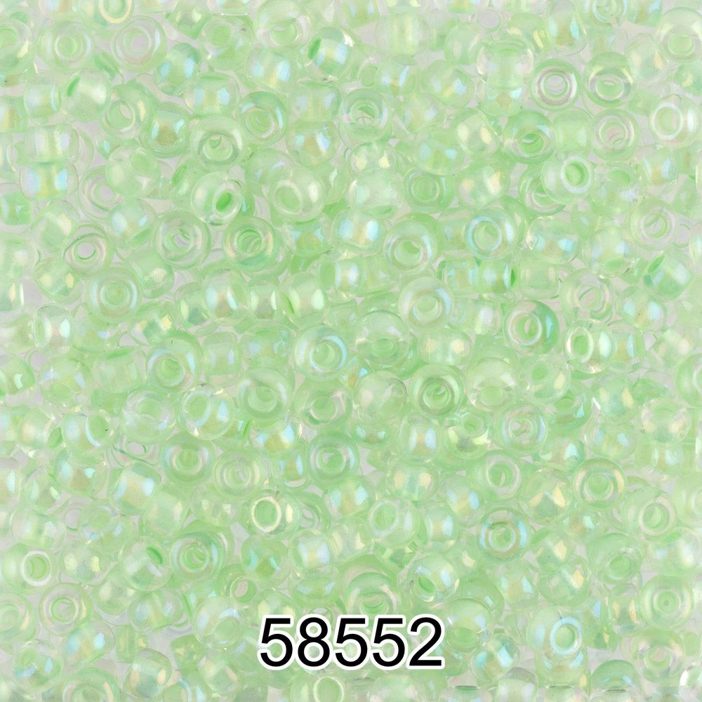 Бисер Preciosa 10/0 (2.3 мм), 500 г, 58552 (Ф554) св.зеленый