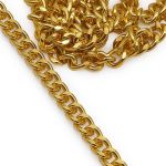 Цепь алюминиевая 9,2х7,2 мм, 10 м, золото