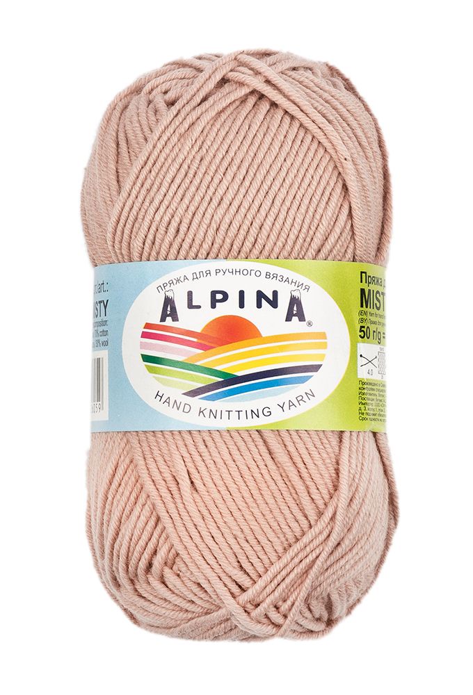 Пряжа Alpina Misty / уп.10 мот. по 50г, 105м, 17 розово-бежевый