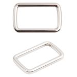 Рамка прямоугольная металл 40 мм /49х30 мм/ никель, ГУ12749, 4 шт