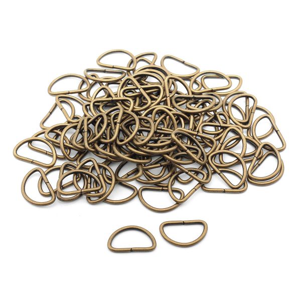 Полукольцо сварное металл внутр. 25 мм (внешн. 31х20 мм, ⌀3 мм), 100 шт, латунь ГР, 6071