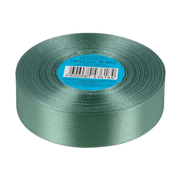 Лента атласная 1-сторонняя 25.0 мм / 33±2 метра, 032 хаки, Gamma