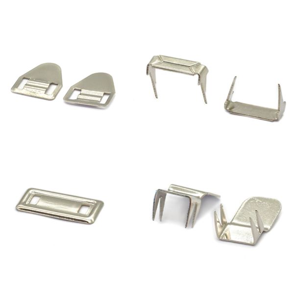 Крючки брючные (юбочные) на шипах 18.8х9.5 мм, 4 шипа, никель, 144 шт, ТВ-TH-01(БРК.4Ш)