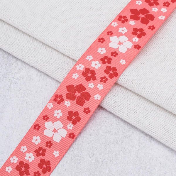 Лента репсовая (в рубчик) с рисунком 25.0 мм / 45.72 метра, ID 2540, цв. лос., 25572