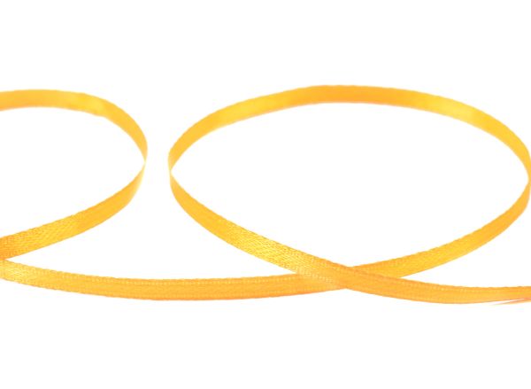 Лента атласная 2-сторонняя 3.0 мм / 91.4±2 метра, 017 т.желтый, Gamma AL-3P