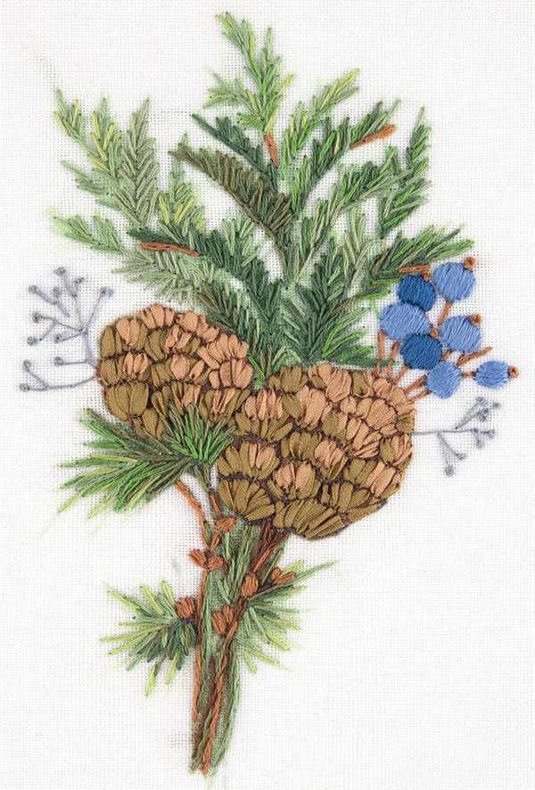 Набор для вышивания нитками Panna, Живая картина, Обаяние зимы, 11х16 см