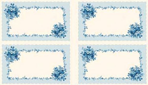 Ткань для пэчворка Peppy Symphony Rose Panel 4617, отрез 60х110 см, 146 г/м², 25393 BLU1, General Fabrics