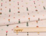 Ткань для пэчворка Peppy Лесные жители, рулон 112 см / 5 метров, ЛЖ-07 бежевый, Peppy
