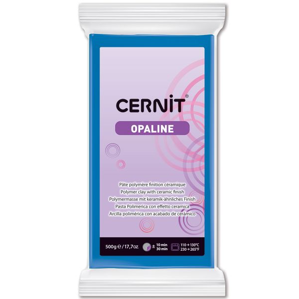Полимерная глина запекаемая Cernit Opaline, 500 г, 261 синий