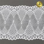 Кружево бельевое эластичное 190 мм / 25 м, 30200, цв.001 белый, Kruzhevo