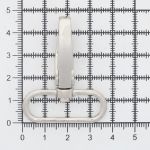 Карабин металл 32.0 мм (48х38 мм), 2 шт, Hobby&Pro, никель