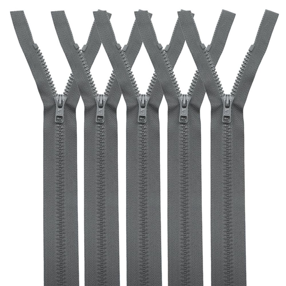 Молния трактор Arta Т6 (6 мм) 1 зам., разъем., 75 см, цв. 196 дым, уп.5 шт