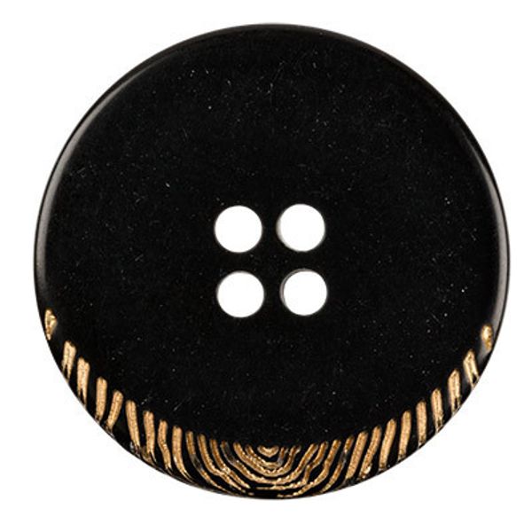 Пуговицы 4 прокола костюмные 24 мм, 24 шт, A008/D087 черный/желтый, Gamma XPB 0004