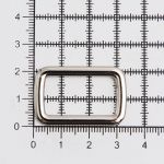 Рамка прямоугольная металл 25 мм /33х21 мм/ никель, ГУ12749, 4 шт