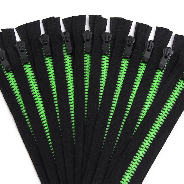 Молния трактор Arta Т6 (6 мм) 1 зам., н/раз., 18 см, Neon, цв. 077 черный / 049 яр.салатовый, уп.10 шт