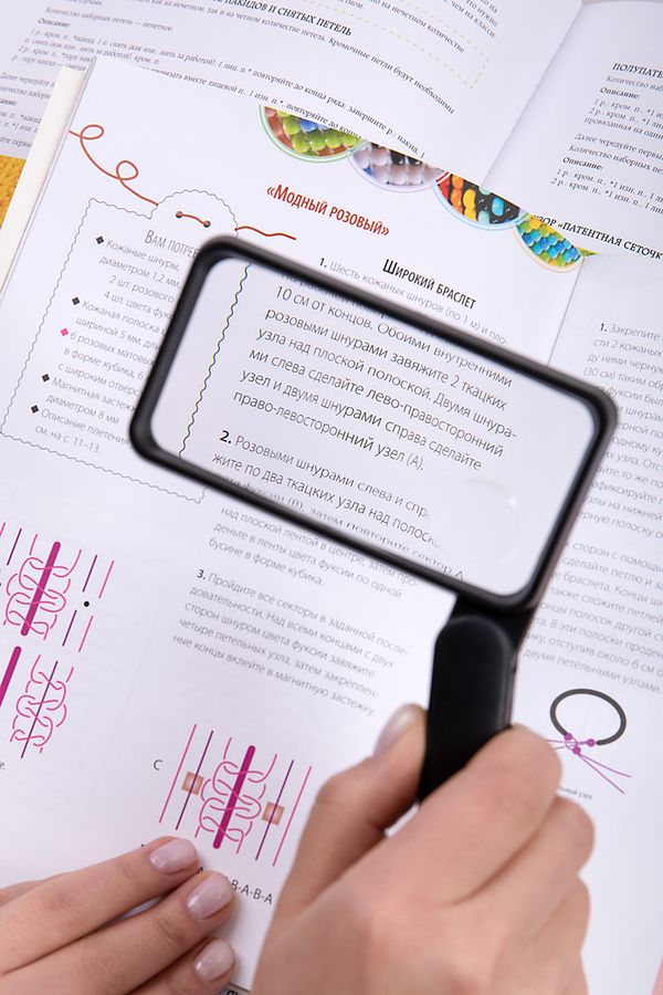 Лупа 10х5 см (ув.х2) + ⌀2 см (ув.х4), Gamma SS-132