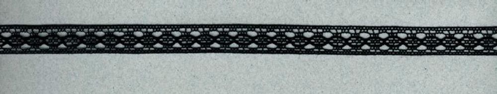 Кружево вязаное (тесьма) 10.0 мм, черный, 30 метров, IEMESA, 99260