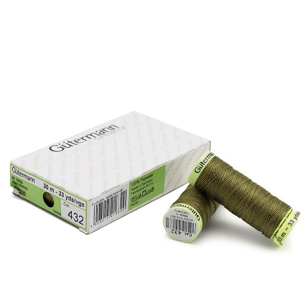 Нитки отделочные Gutermann Top Stitch, 30м, 432 оливково-зеленый, 5 катушек