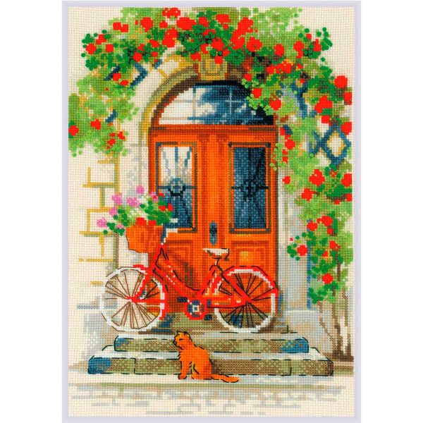 Набор для вышивания нитками Риолис, Дверь в Италию 21х30см