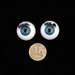 Глаза для кукол и игрушек с ресницами, TR-22, цв. голубой, уп. 10 шт