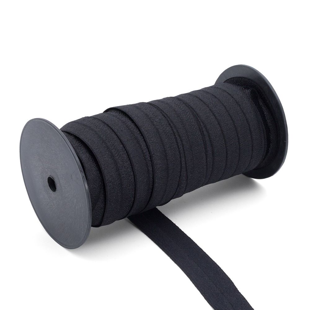 Резинка бельевая (окантовочная) блестящая 25.0 мм / 50 метров, черный