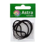 Шнур с замком замшевый, 2мм, 45см. Astra&Craft (6001 черный), 65237