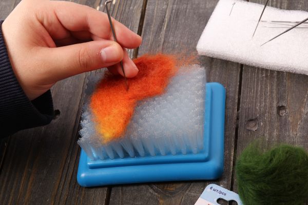 Щетка-подушка большая для фильцевания (фелтинга) 11.5х16 см, Gamma FN-004