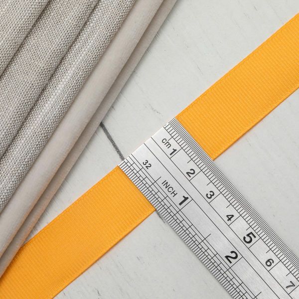 Лента репсовая (в рубчик) 20.0 мм, 042 оранжевый, уп.18,28 м