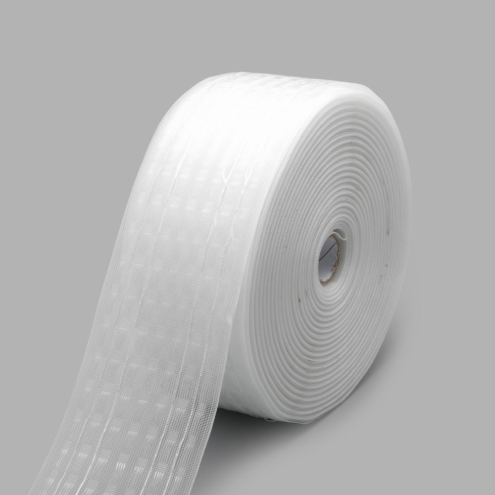 Лента (тесьма) шторная: сборка параллельная нефикс. 75 мм / 50 метров