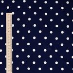 Штапель в горошек 90 г/м², 145 см / 2 метра, TBY.Vidt.02 цв.синий