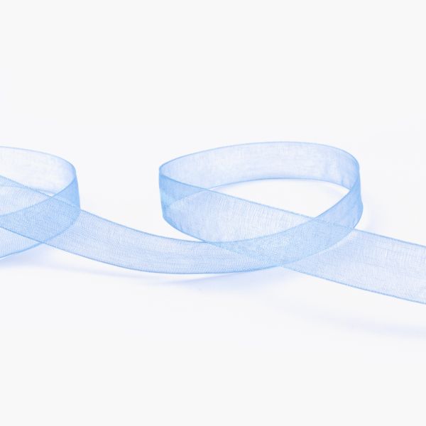 Лента капроновая (органза) 15.0 мм / 22.8±1 метра, 091 синий, Blitz OR-15