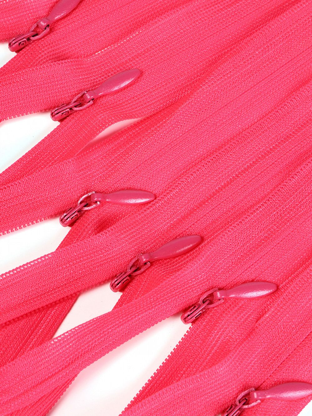 Молния потайная (скрытая) Т3 (3 мм) 1 зам., н/раз., 50 см, цв.F338 ярк.розовый, 50 шт, Mzip