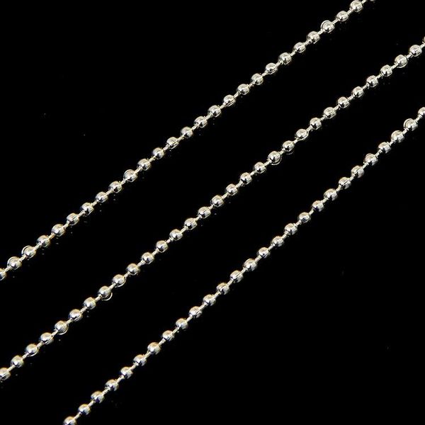 Цепь с плетением Перлина, железо, 1.5 мм, цв. серебро, уп.5 м