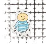 Декоративный стикер Пчелка 40 мм, голубой, 10 шт