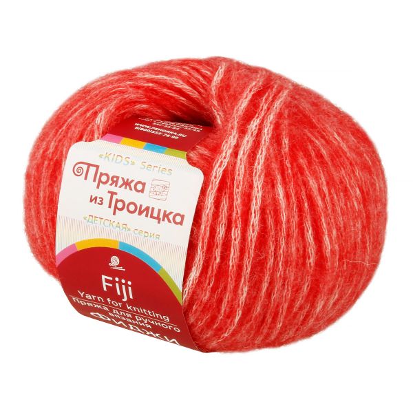 Пряжа Троицкая Фиджи / уп.5 мот. по 50 г, 95 м, 088 красный мак