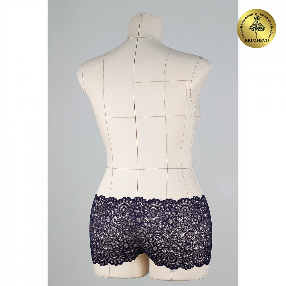 Кружево бельевое эластичное 205 мм / 25 м, 269, цв.03 т.синий, Kruzhevo