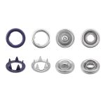 Кнопка рубашечная (джерси) открытая ⌀9.5 мм, ≈1440 шт, МЕТАЛЛ, эмаль, 569 т.синий матовый, NEW STAR