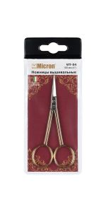 Ножницы рукодельные для вышивки 10 см, в чехле Micron VIT-04