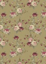 Ткань для пэчворка Peppy Викторианские розы, отрез 50х55 см, 146 г/м², ВР-31 зеленый, Peppy