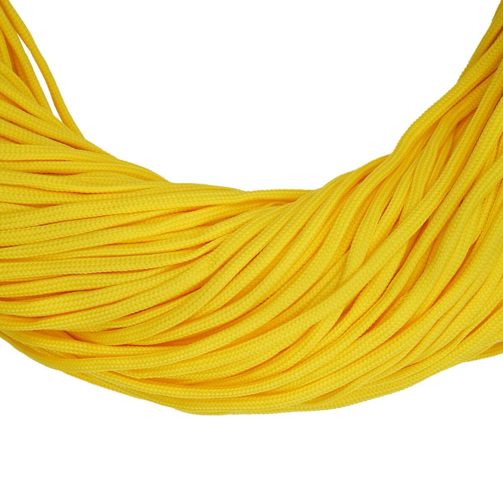 Шнур обувной плетеный ⌀6.0 мм / 100 метров, (диаметр ±1 мм), 006 желтый