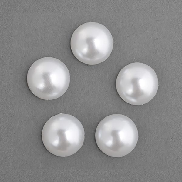 Полужемчужины перламутр Круг, арт.-1908-33, 8 мм цв.33 белый уп.500г