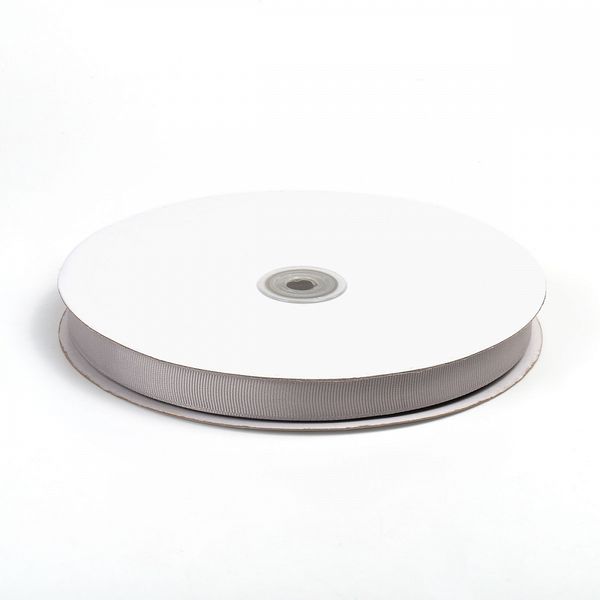 Лента репсовая (в рубчик) 15мм цв. 012 серый уп.91,4м, Ideal