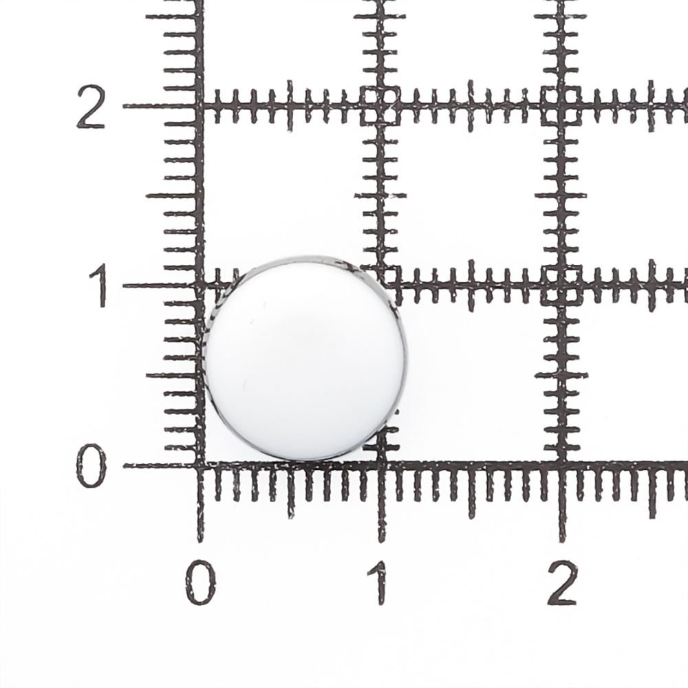 Пуговицы на ножке 18L (11мм), металл (White/S (белый/серебро)), MEs-2013, 36 шт
