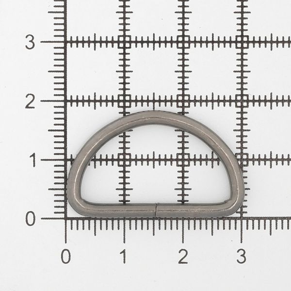 Полукольцо сварное металл внутр. 25 мм (внешн. 30х18 мм, ⌀2.5 мм), 100 шт, черный никель, 816B-113